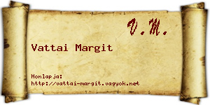 Vattai Margit névjegykártya