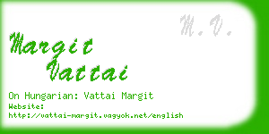 margit vattai business card